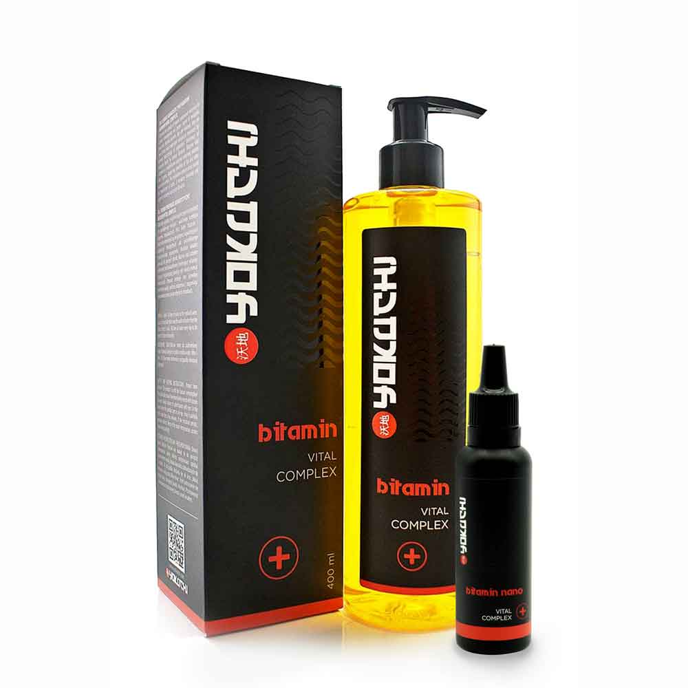 Frasco de Yokuchi Bitamin suplemento multivitamínico para peixes de aquário.